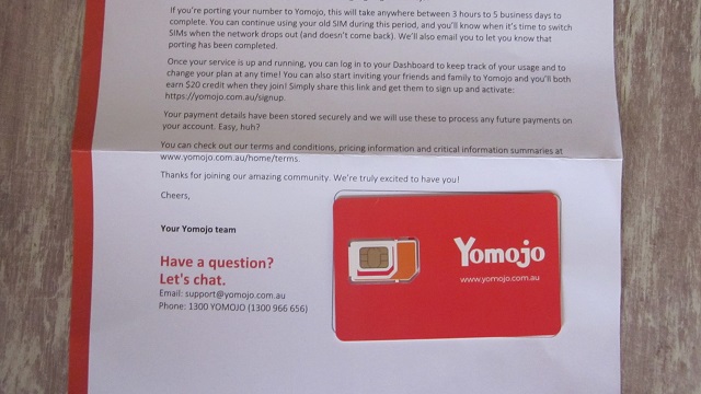 オーストラリアYomojoのシム