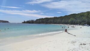 ジャービスベイの国立公園内の美しいビーチ